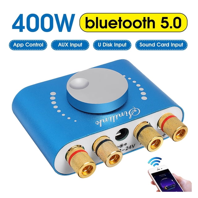 200W+200W 12V/24V Mini Bluetooth 5.0 HiFi Digital Amplifier Stereo Audio 2.0 Channel Sound Amplifiers Power Amp For Home Car ,High Sound
