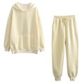 thumbnail image 1 of AherBiu Juniors 2 Piece Sweatsuits Tracksuits Women Men Unisex Basic Spring Fall Casual Sports Sets, 1 of 2