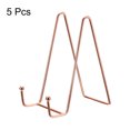 thumbnail image 3 of Unique Bargains 5Pack 6Inch Plate Stand for Display Iron Easel Plate Holder for Photo Rose Gold, 3 of 5