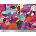 thumbnail image 3 of Soimoi Tissu Crêpe polyester Fleurs Colorées Imprimé par Yard 42 Pouces de Large, 3 of 3