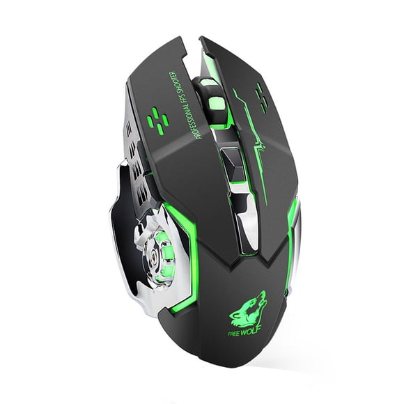 Casque de Jeu Ergonomique Sans Fil Rechargeable X8 Silencieux à DEL Rétroéclairé USB Optique