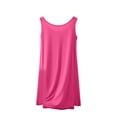 thumbnail image 4 of Timegard Robes de Nuit pour Femmes Col Rond Sans Manches Vêtements de Nuit Confortables Doux Couleur Unie Robe de Nuit Décontractée, 4 of 5