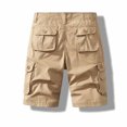 thumbnail image 3 of Styesk Mens Shorts Men's Pockets Cargo Pants Casual Button Classic Summer Short With Multi Pockets, 3 of 5