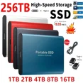 thumbnail image 1 of High Speed External Hard Drive Portable SSD 256TB USB3.1 Type-C Interface Hard Disk Solid State Drive Mass Storage for Laptop/PC, 1 of 4