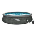 thumbnail image 1 of Summer Waves 14 x 3 Ft Quick Set Above Ground Pool with Pump and Ladder, 1 of 8