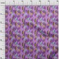 thumbnail image 3 of oneOone Rayonne Violet Tissu Tropical Feuille Robe Tissu Tissu Imprimé par la Cour 56 Pouces de Large, 3 of 5
