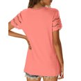thumbnail image 2 of Birdeem Mode Femme Décontractée Épaule Manches Courtes Couleur Unie T-Shirt Haut Blouse, 2 of 6