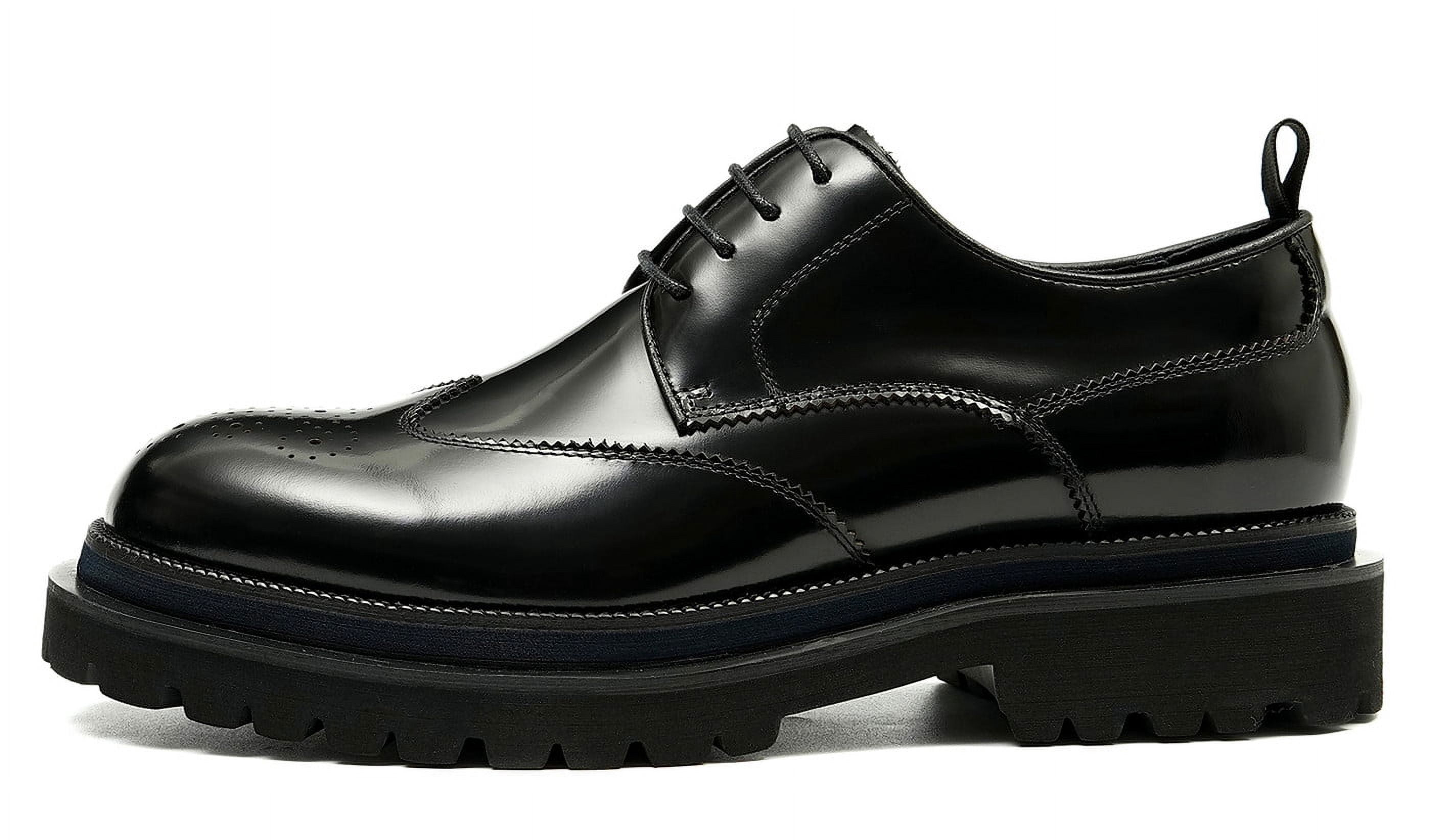 Santimon Black Dress Shoes for Men Lace-up Thick Sole Derby  display picture 1