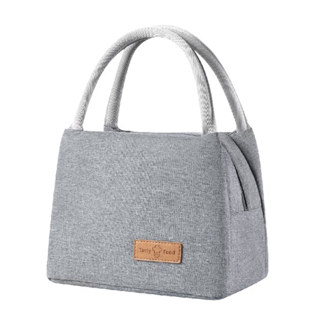 ZheElen Sac à Lunch avec Sac Bento Isolé « Confiance » Conçu pour Grande Capacité Petit+gris 1 Ensemble