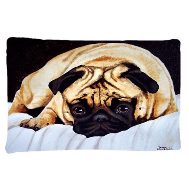 Carolines Treasures AMB1194PILLOWCASE Fred the Pug Fabric Standard Pillowcase