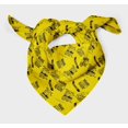 thumbnail image 3 of Bimba Yellow Dream Chaser Text Printed Pure Silk Scarf For Hair Neck Head Bandanas For Women 40 x 80 Inches, 3 of 6