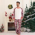 thumbnail image 1 of TIMIFIS Pyjamas de Noël Assortis pour la Famille Hommes Xmas Fête Col Rond Manches Longues Haut et Pantalon Long à Carreaux Rouges Tenue d'Intérieur Ensemble de Pyjamas de Noël Assortis pour la Famille, 1 of 4