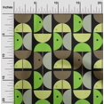 thumbnail image 2 of oneOone Polyester Spandex Green Fabric Geometric Circle Craft Projects Decor Fabric Printed By The Yard 56 Inch Wide, 2 of 4