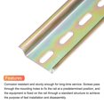 thumbnail image 4 of Unique Bargains DIN Rail Slotted Iron Mounting Guide 8 Inch x 1.4 Inch x 0.3 Inch Iridescent 8 Pcs, 4 of 4
