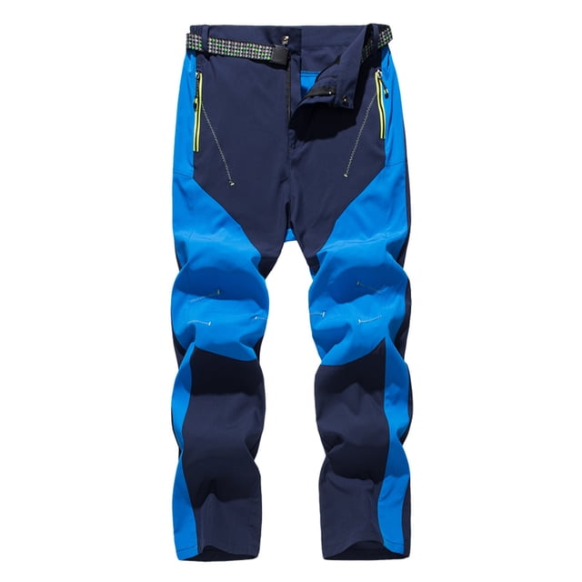 XZNGL Mens Contrast Color Charge Pants Summer Breathable Outdoor Sports Mountaineering Pants Trousers