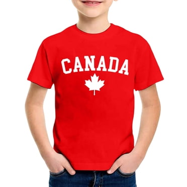 Chandails Canada pour Tout-Petits Garçon Fille, T-Shirt Graphique à Imprimé Drapeau du Canada, T-Shirt Décontracté pour Enfants, T-Shirts 4T pour Garçons
