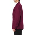 thumbnail image 3 of INSPIRE CHIC Men's Blazer One Button Notched Lapel Chest Pocket Front Flap Blazer S Burgundy, 3 of 5