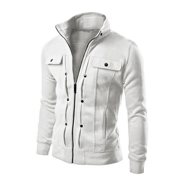 EGNMCR Jackets for Men Men's Fashion Color Matching Splicing Jacket Sweater Casual Jacket