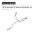 thumbnail image 4 of Unique Bargains 10Sets 4mm Leather Cord End Caps with Lobster Clasps & Extender Chain for DIY, Silver Tone, 4 of 7
