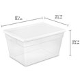thumbnail image 3 of Sterilite 56 Quart Clear Plastic Storage Container Box and Latching Lid, 32 Pack, 3 of 12