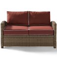 thumbnail image 4 of Crosley Furniture Bradenton Causeuse de Patio en Tissu, Brun et Rouge Sangria, 4 of 11