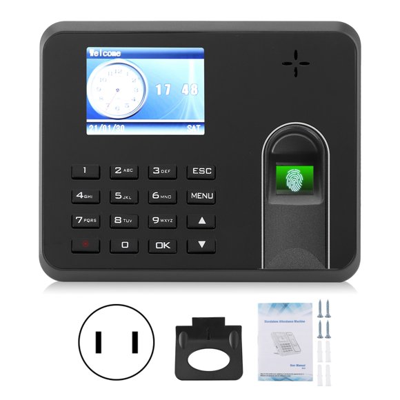 Time Clocks, Employee Punch Clock Finger Touch Time Card For Mployees Small Business US Plug