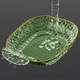 thumbnail image 4 of Luxury Gold-Rimmed Square Plastic Dinner Plates for Snacks, Fruit, and Candy - Food Safe, Stackable, Dishwasher Safe, 4 of 6