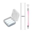 thumbnail image 2 of Tachiuwa Stylo d'Art Diamant Pointe Réglable Outil de Ramassage de Strass Multifonction pour Ongles Blanc Rose, 2 of 9