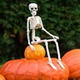 thumbnail image 5 of ZTTD 1 PCS Posable Halloween Skeleton Decor 16 Inches, Full Body Posable Joints Hanging Skeletons for Halloween Decorations, Graveyard Props, Haunted House Accessories, Front Lawn (Style2-Beige), 5 of 5