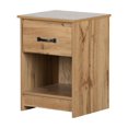 thumbnail image 2 of South Shore Tassio 1-Drawer Nightstand with Open Storage Space for Adult, in Nordik Oak, 2 of 11