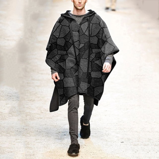 Qertyioot Hauts pour Hommes Mode Veste Décontractée Extérieur Manches Longues Manteau Chaud