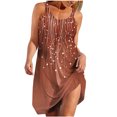 thumbnail image 2 of Ovzne Robes Grande Taille pour Femmes aux Formes Robe d'Été Robe de Printemps et d'Été pour Femmes Vacances Boutonnée Col en V à Bretelles Robe Haut Robe de Printemps Imprimée Liquidation, 2 of 7