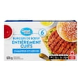 thumbnail image 3 of Burgers de bœuf entièrement cuits Great Value 6 hamburgers, 678 g, 3 of 4