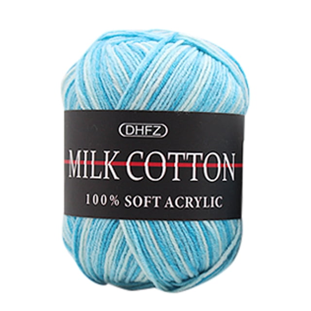 Meitianfacai Fil de Coton et Laine Multicolore, 50 g Fil pour Tricot et Crochet à la Main