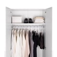 thumbnail image 4 of Madesa Armoire Garde-Robe à 2 Portes avec Étagère 31"L Unité d'Organisation Moderne pour Chambre et Bureau - Blanc, 4 of 5