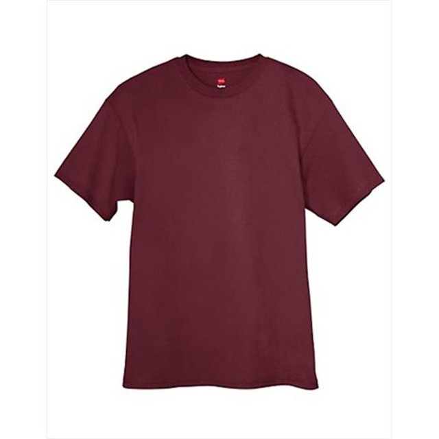 Hanes 5250 Tagless T-Shirt Size 6XL, Maroon Red