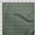 thumbnail image 3 of oneOone Viscose Jersey Fabric Leaves & Floral Block Printed Craft Fabric BTY 60 Inch Wide, 3 of 4