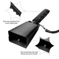 thumbnail image 3 of Zootealy 2 Pack Long Handle Cowbells with Hand Rope for Ranch Sports Events Parties Cheering, Metal Bell Ornaments in Black - 9 Inch, 3 of 6