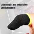 thumbnail image 3 of 2pcs Game Gloves Sweat-proof Elastic Gaming Screen Gloves Knitted Game Controller Sleeves, Black Yellow Workhe, 3 of 9