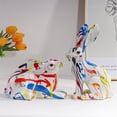 thumbnail image 2 of Water Transfer Resin New Year Garden Statues Rabbit Standing Bunny Animal Figurines Ornament, 2 of 5