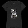 thumbnail image 1 of Rapid Dominance GS2-782-BLK-01 T-Shirt Graphique à Manches Courtes Col en V pour Femmes RAPDOM 2, Noir - Petit, 1 of 1