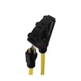 thumbnail image 1 of Xtricity - 3 Outlet Grounding Extension Cord, 15 Meter Length, For Outdoor Use, Yellow, 1 of 2