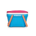 thumbnail image 1 of Igloo 25 Quart Picnic Basket Cooler in Pink and Blue with Orange Handles, 1 of 8