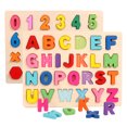 thumbnail image 4 of Wooden Puzzles Alphabet/Numbers Shape Learning Board Wooden Puzzles Alphabet/Numbers Shape Toy Kindergarten Early Educational Toys, 4 of 8