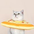 thumbnail image 4 of CBFFDC Pet Cone Collar for Surgery Recovery Adjustable Drawstring Pet Collar Pizza Cartoon Cute Design Soft Fabric Post Surgery Collar, 4 of 6