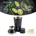 thumbnail image 2 of Thyme & Table Cocktail Shaker, Black Iridescent, 2 of 6
