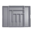 thumbnail image 2 of EGNMCR Closet Organizers and Storage, Expandable Kitchen Drawer Knife And Fork Organizer Silverware Cutlery Storage Tray Compartmentalized Cutlery Caddy PP Expandable Compartment Box, 2 of 6