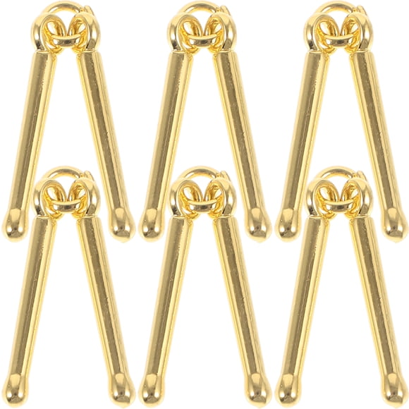 SHISUYAN 6 Pcs Baguettes de Tambour Pendentifs Fabrication de Bijoux Breloques Métal Breloques de Bijoux Pendentifs
