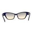 thumbnail image 2 of Lunettes de Soleil Oeil de Chat Carrées pour Femmes Bleu Marine Brun, 2 of 4
