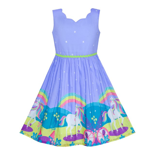Girls Dress Unicorn Rainbow Holiday Princess 8 Years